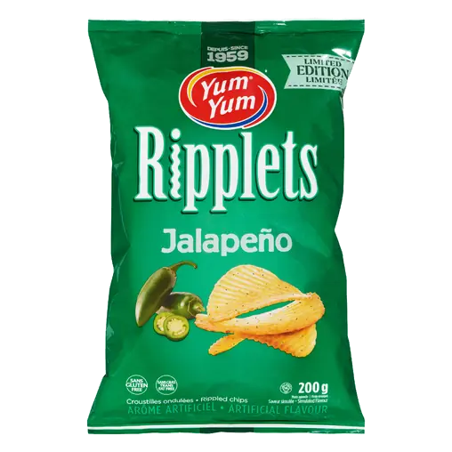 Gluten-Free Ripplets Chips Jalapeno 200 g