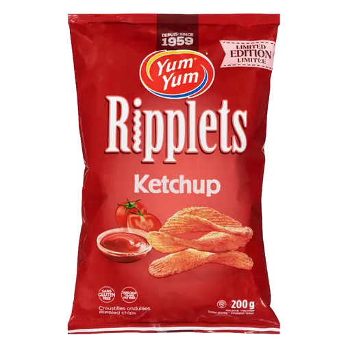 Gluten-Free Ripplets Chips Ketchup 200 g