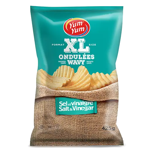Wavy Potato Chips Salt & Vinegar 425 g