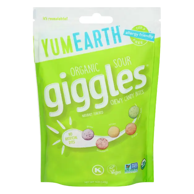 Organic Gluten Free Vegan Giggles Sour Chewy Candy Bites
