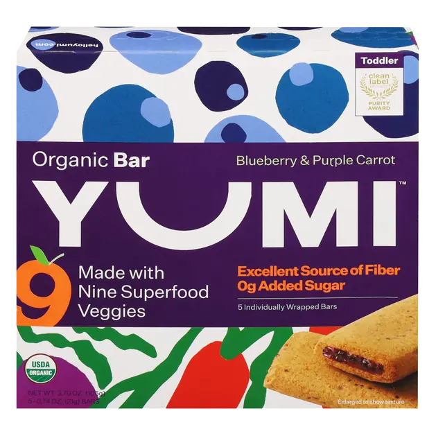 Organic Blueberry & Purple Carrot Snack Bars - 5 ct