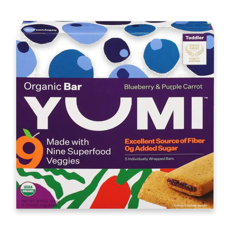 Organic Blueberry & Purple Carrot Toddler Snack Bars