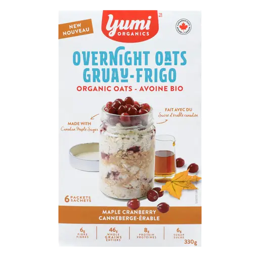 Overnight Maple Cranberry Organic Oatmeal 330 g