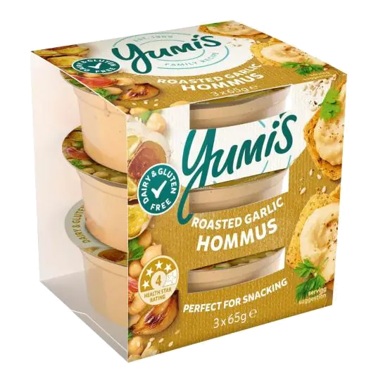 Snacking Roasted Garlic Hommus 3 Pack