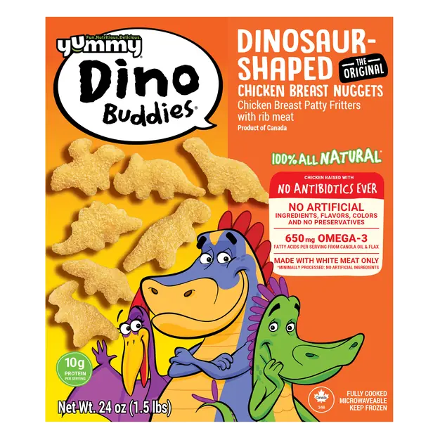 Dino Buddies Dinosaur-Shaped Chicken Breast Nuggets Frozen