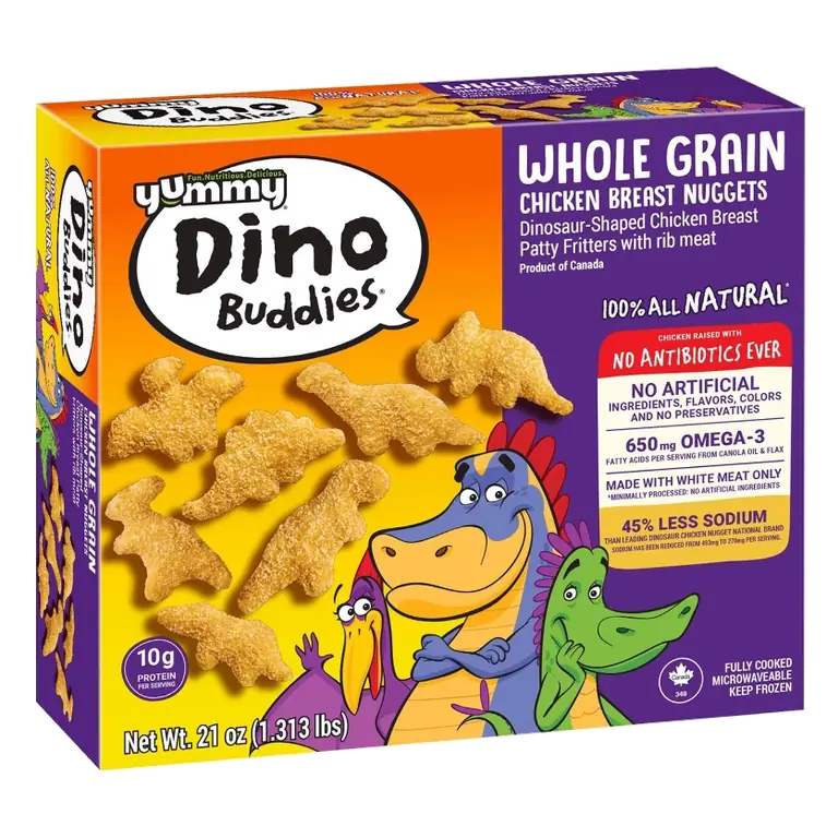 Yummy Whole Grain Dino Buddies Chicken Nuggets - Frozen - 21oz