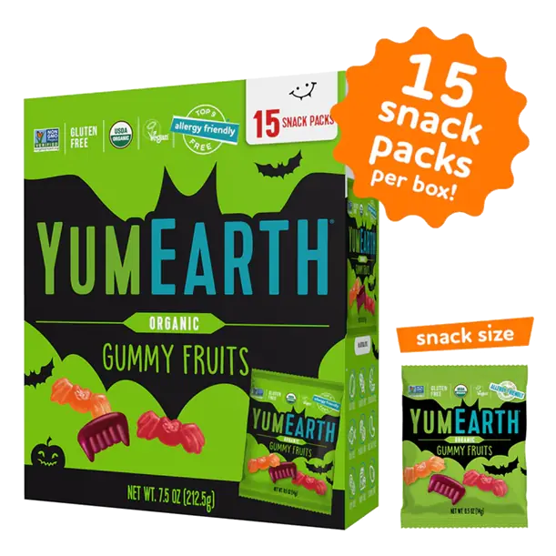 YumEarth Halloween Organic Gummy Fruits 15ct