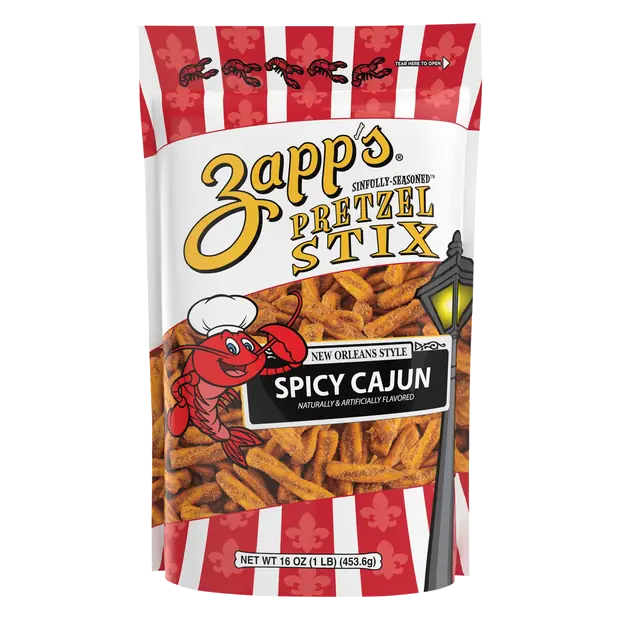 New Orleans Style Spicy Cajun Flavored Pretzel Stix