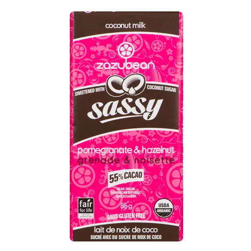 Chocolate Bar Sassy Pomegranate & Hazelnut 85 g