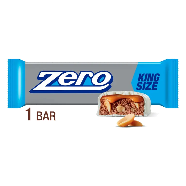 Caramel, Peanut and Almond Nougat Covered with White Fudge Candy Bar