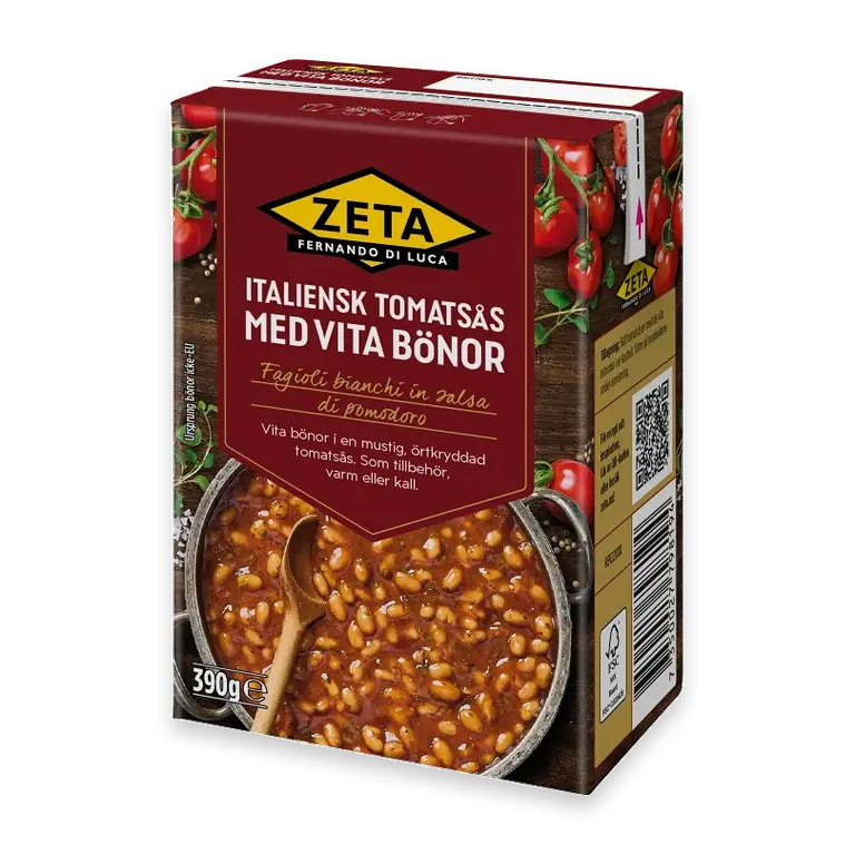 Italiensk Tomatsås med vita bönor 390g
