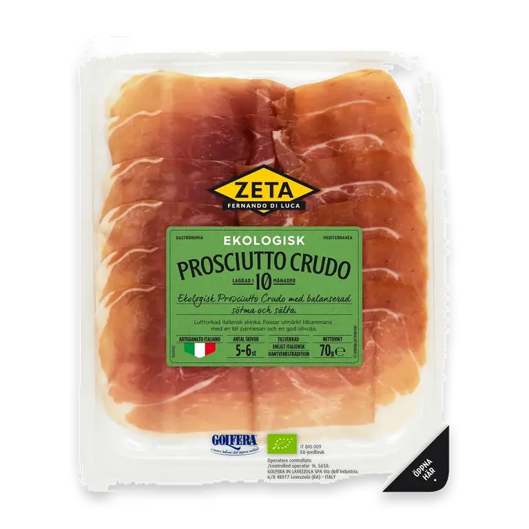 Skinka Lufttorkad Prosciutto Crudo Ekologisk 70g