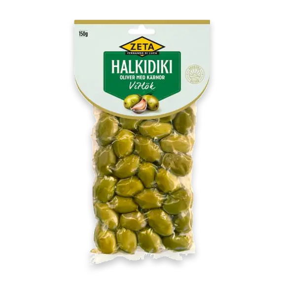 Vitlök Halkidiki Oliver med Kärnor