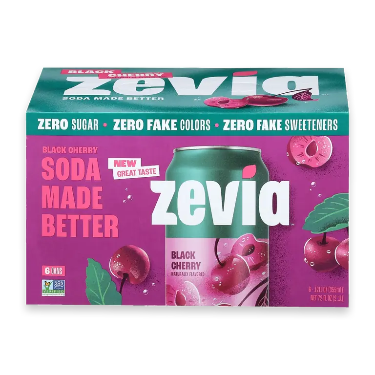 Black Cherry Zero Sugar Soda Cans