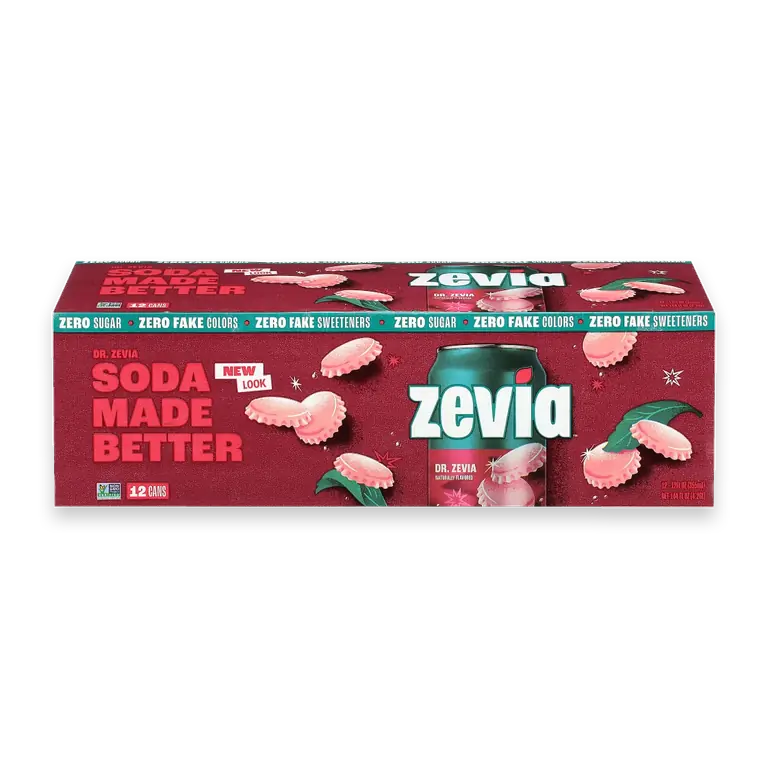 Dr Zevia Zero-Sugar Soda Cans