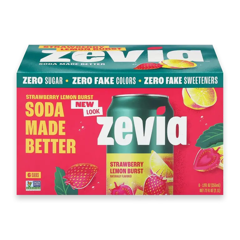 Strawberry Lemon Burst Zero-Sugar Soda Cans