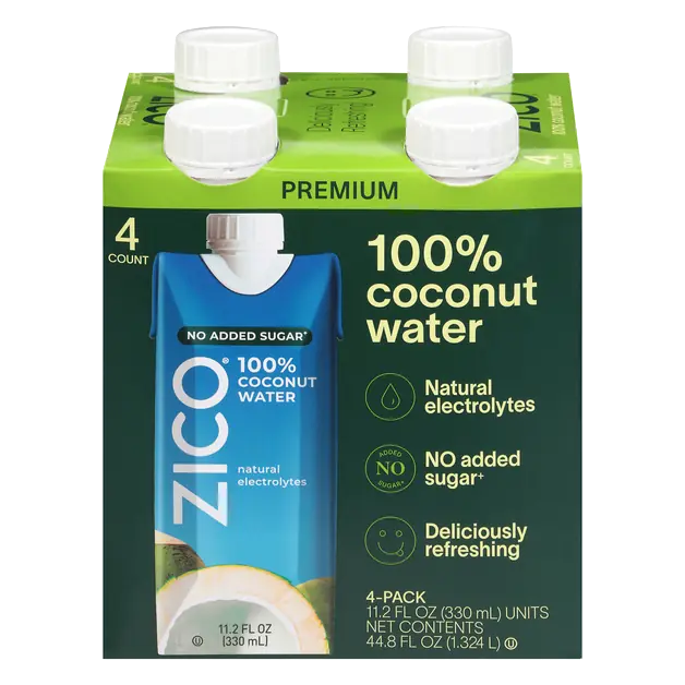 No Added Sugar Coconut Water - 4 pk