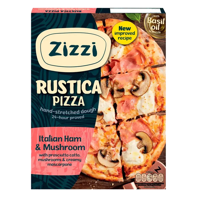 Rustica Italian Ham & Mushroom Pizza