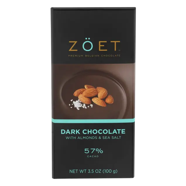 Zöet Dark Chocolate with Almonds & Sea Salt 57% Cacao