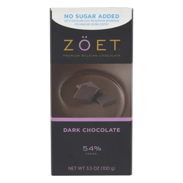 Zöet No Sugar Added Dark Chocolate 54% Cacao